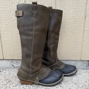 Sorel Slingpack Riding Tall Leather Boots